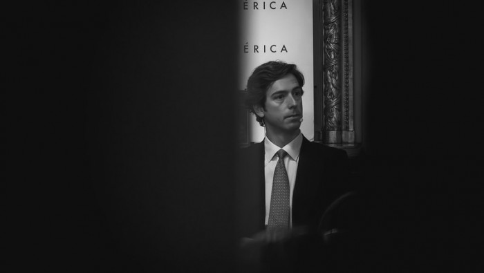 Lucas Montojo en la presentación de su libro "El secreto de ultramar"