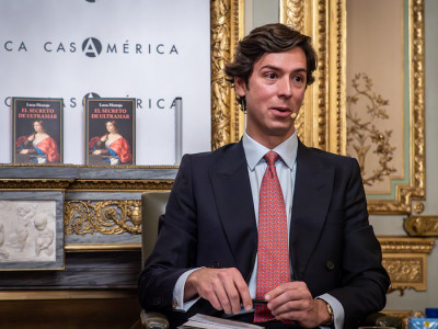 Lucas Montojo durante la presentación de "El secreto de ultramar"