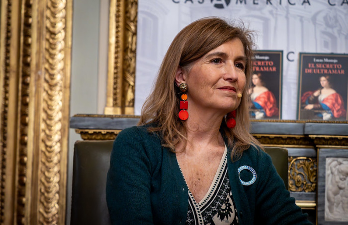 Leticia Espinosa de los Monteros durante la presentación de "El secreto de ultramar"
