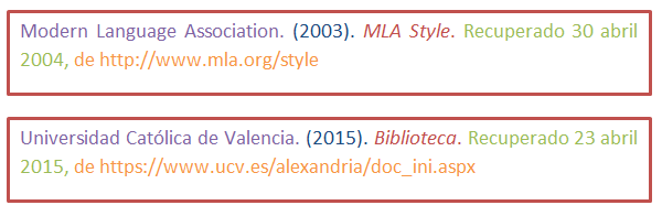 ejemplo de bibliografia apa de pagina web