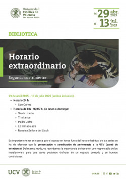 Horario Extraordinario 2 cuatrimestre 24-25