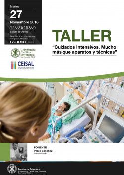 Cartel Jornada CeisalTaller gratuito Cuidados Intensivos (Sede San Juan y S Vte1)